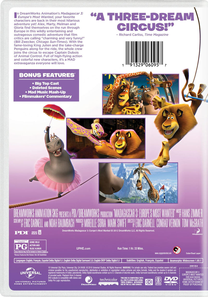 Madagascar 3 - Europe's Most Wanted (DVD New Box Art) [DVD]