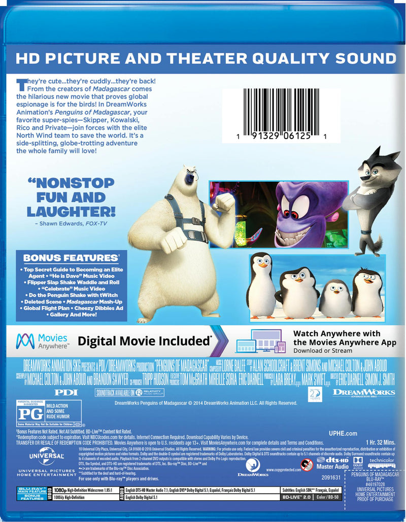 Penguins of Madagascar (Blu-ray New Box Art) [Blu-ray]