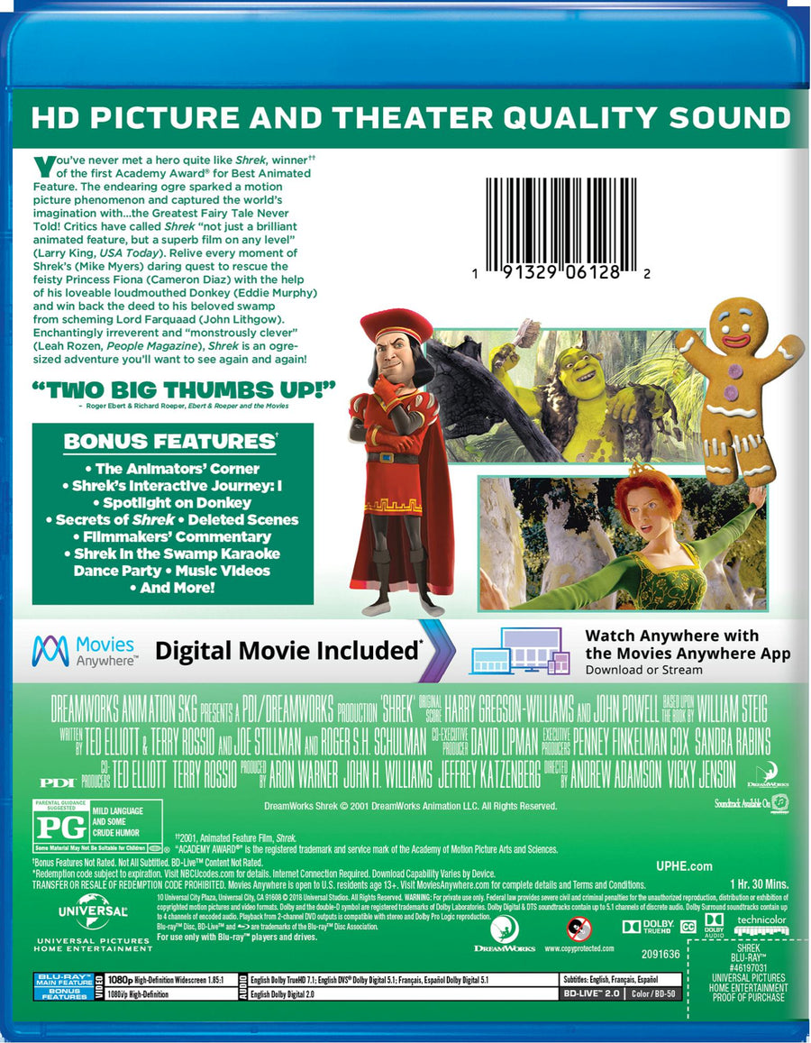 Shrek (Digital) [Blu-ray]