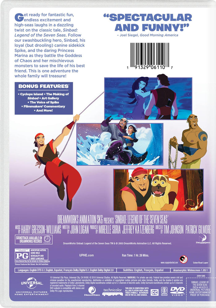 Sinbad: Legend of the Seven Seas (DVD New Box Art) [DVD]