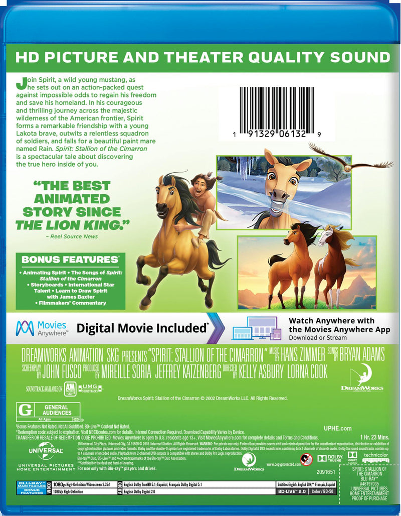 Spirit - Stallion of the Cimarron (Blu-ray New Box Art) [Blu-ray]