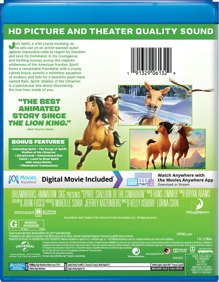 Spirit - Stallion of the Cimarron (Blu-ray New Box Art) [Blu-ray]