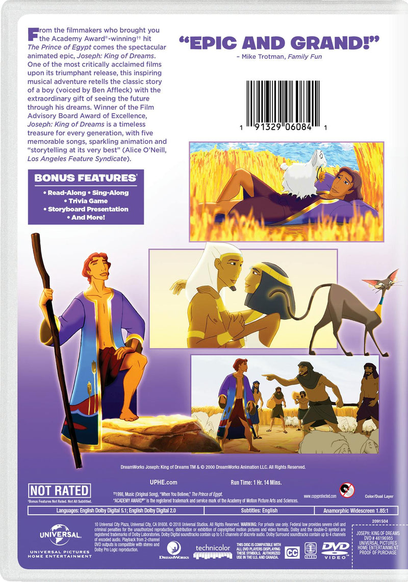 Joseph: King of Dreams (DVD New Box Art) [DVD]