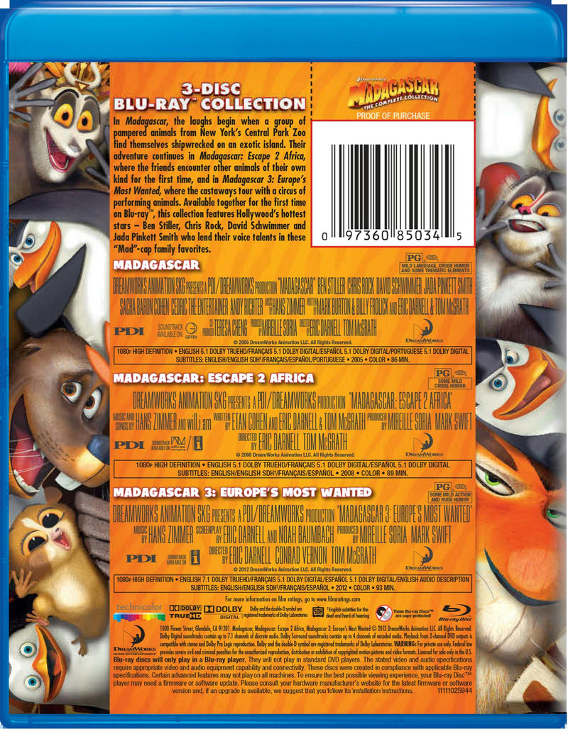 Madagascar: The Complete Collection (Blu-ray Set) [Blu-ray]