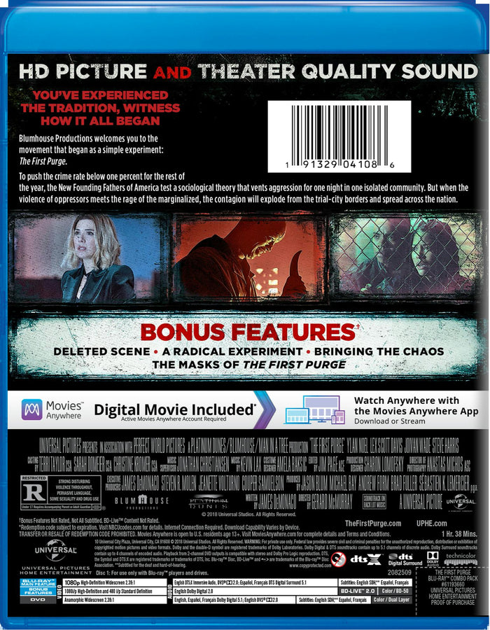 The First Purge (DVD + Digital) [Blu-ray]