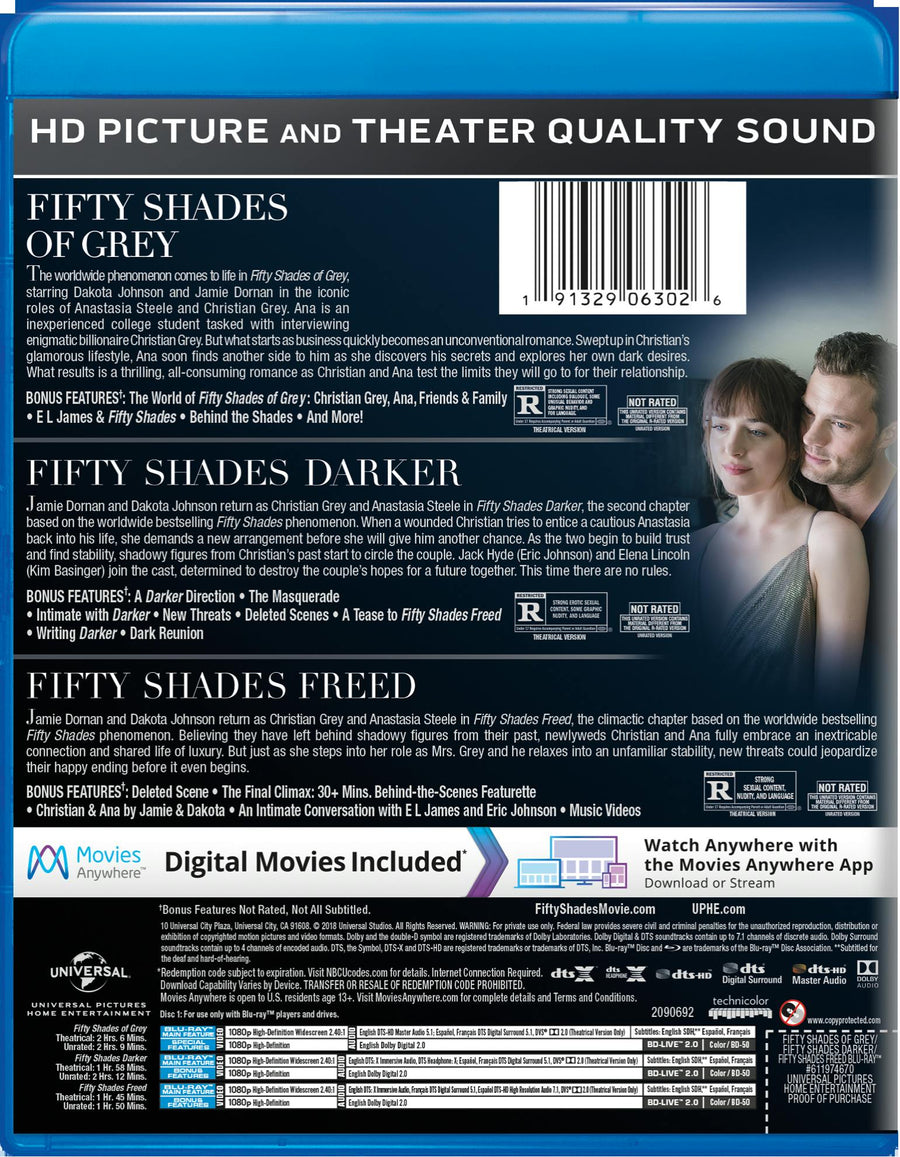 Fifty Shades: 3-movie Collection (Blu-ray Set) [Blu-ray]