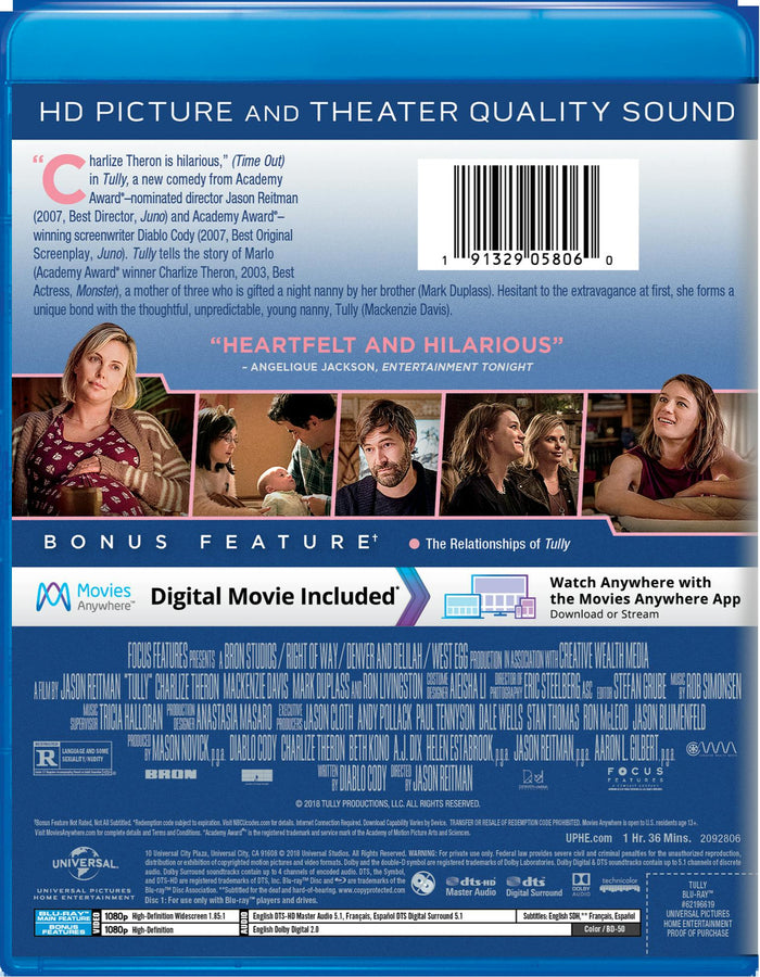 Tully (Blu-ray + Digital HD) [Blu-ray]