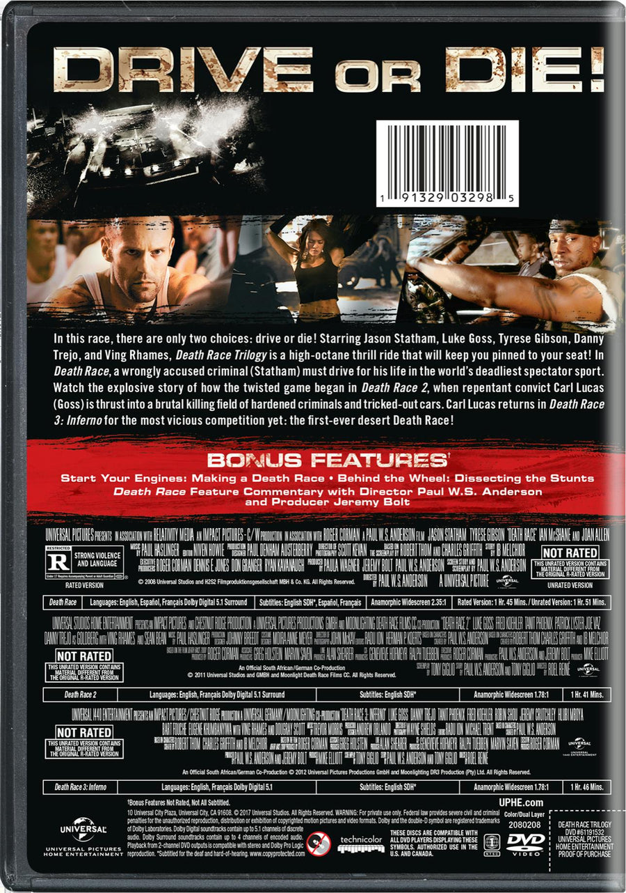Death Race/Death Race 2/Death Race: Inferno (DVD Triple Feature) [DVD]