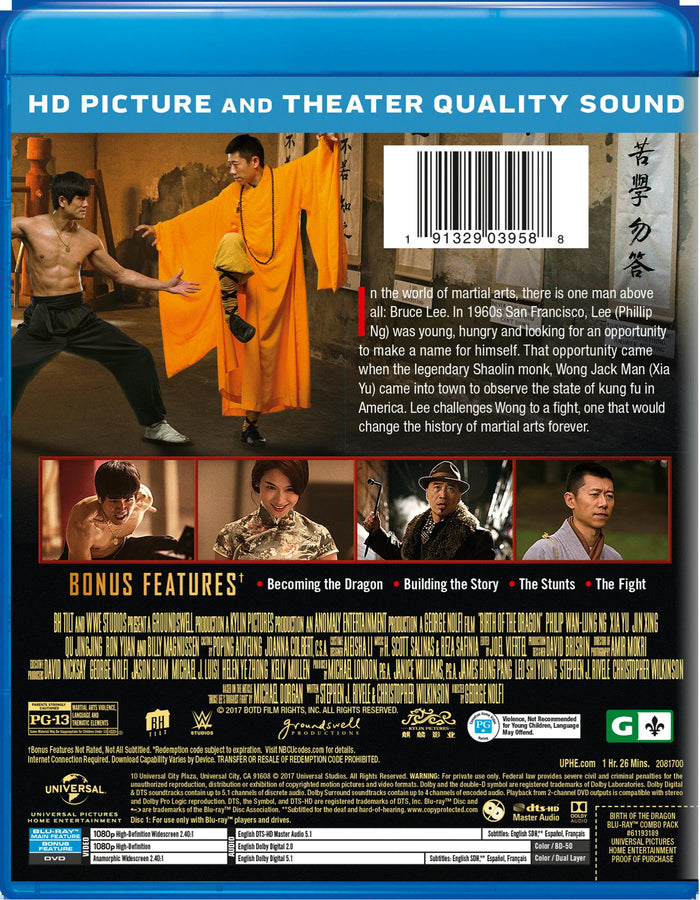 Birth of the Dragon (DVD + Digital) [Blu-ray]