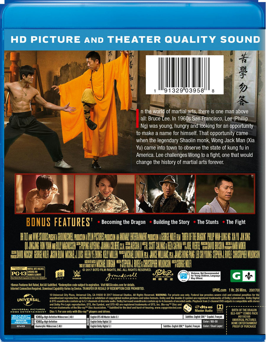 Birth of the Dragon (DVD + Digital) [Blu-ray]