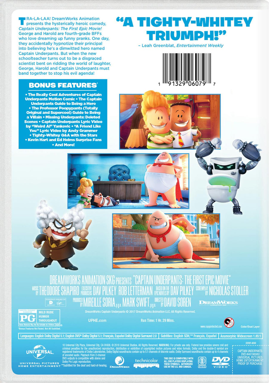 Captain Underpants: The First Epic Movie (New Artwork) [DVD]