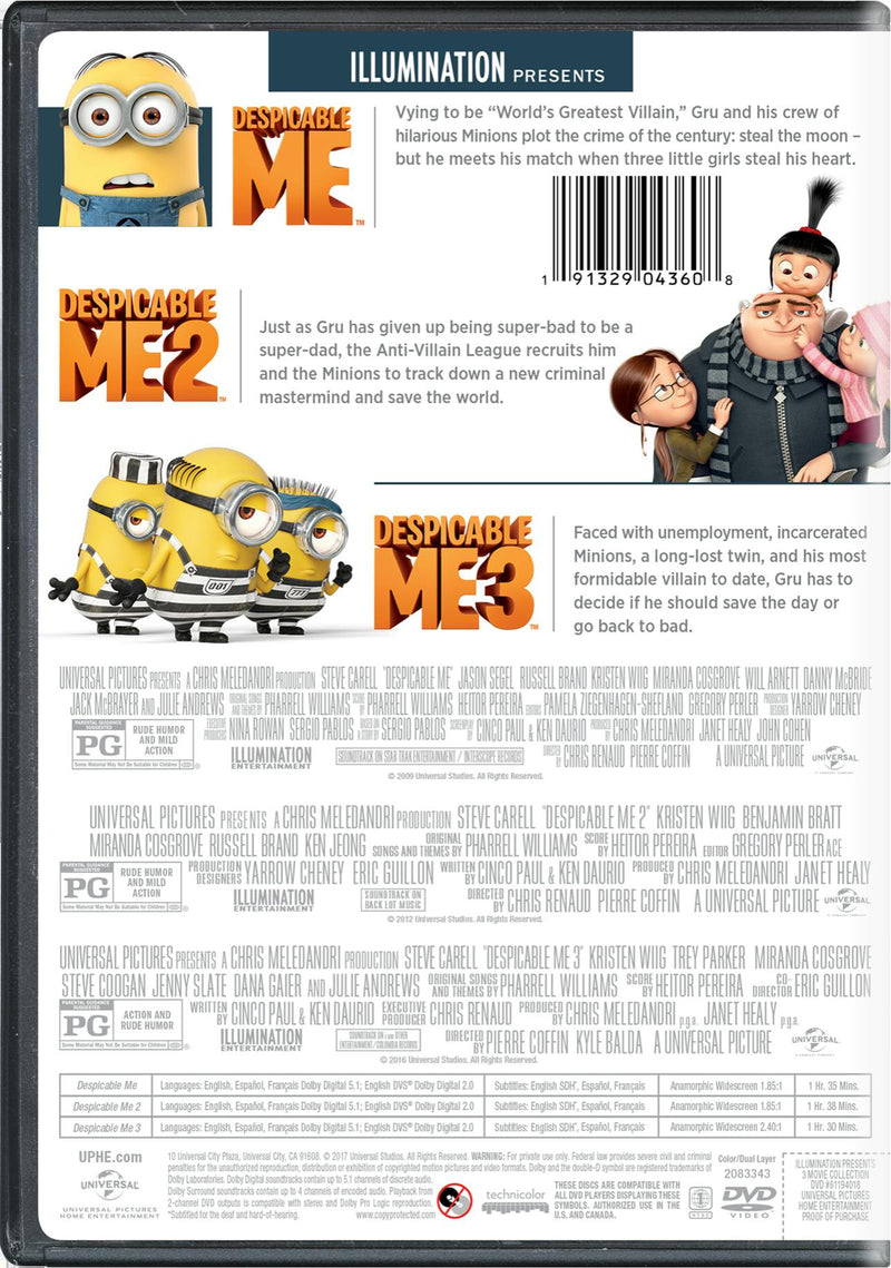 Illuminatiion Presents: Despicable Me 3-Movie Collection [DVD]
