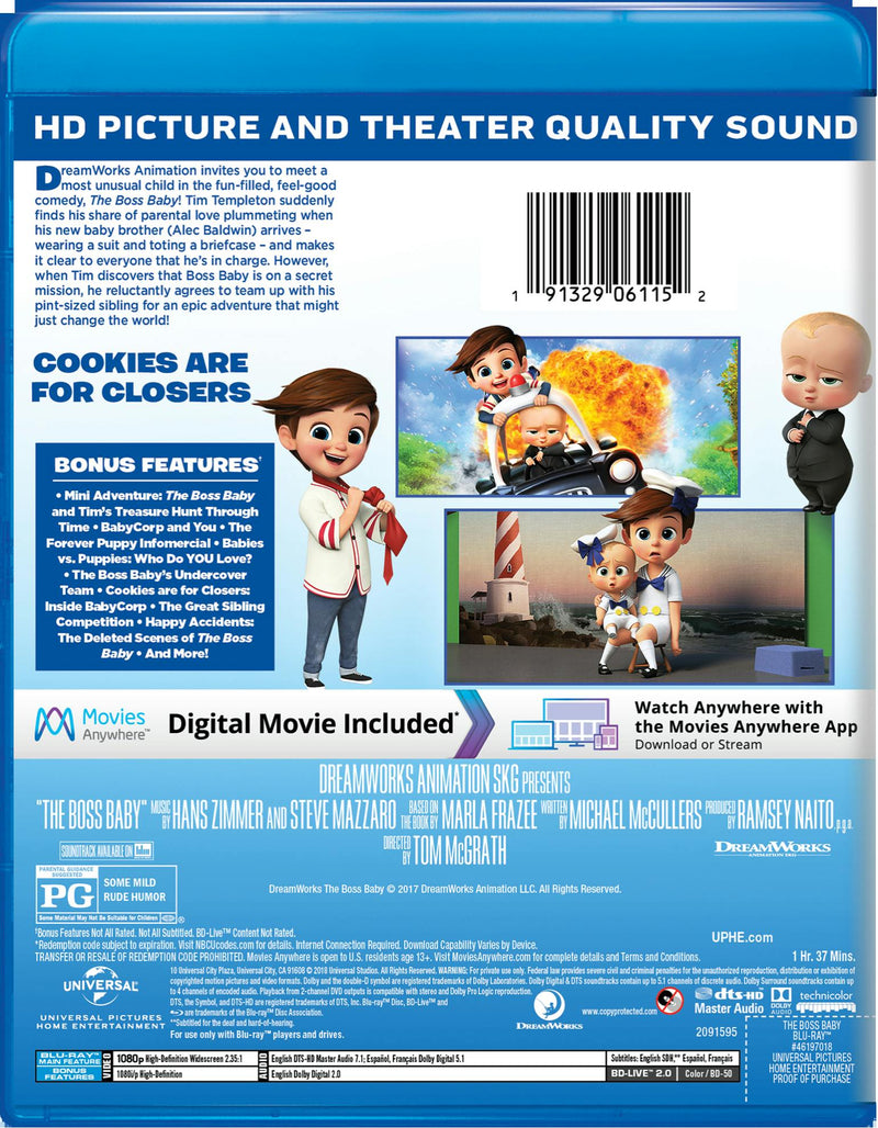 The Boss Baby (Digital) [Blu-ray]