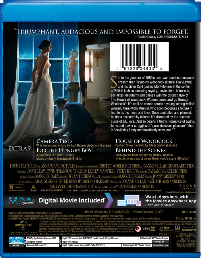 Phantom Thread (DVD + Digital) [Blu-ray]