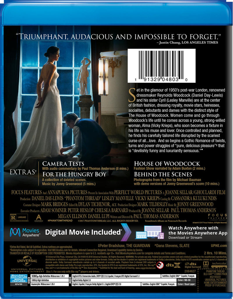Phantom Thread (DVD + Digital) [Blu-ray]