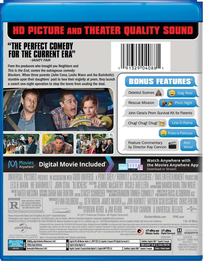 Blockers (DVD + Digital) [Blu-ray]