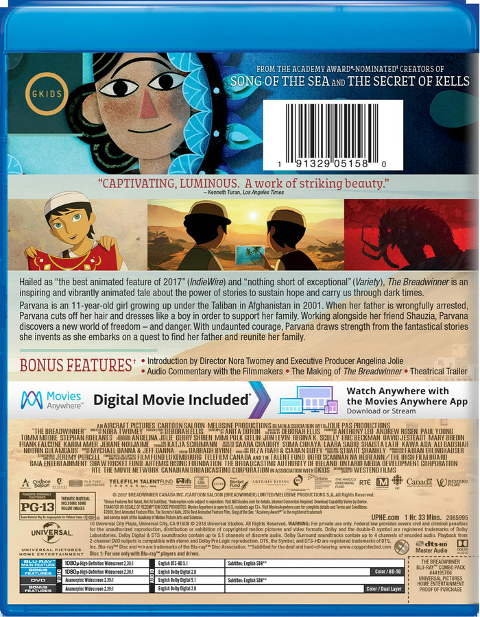 The Breadwinner (DVD + Digital) [Blu-ray]