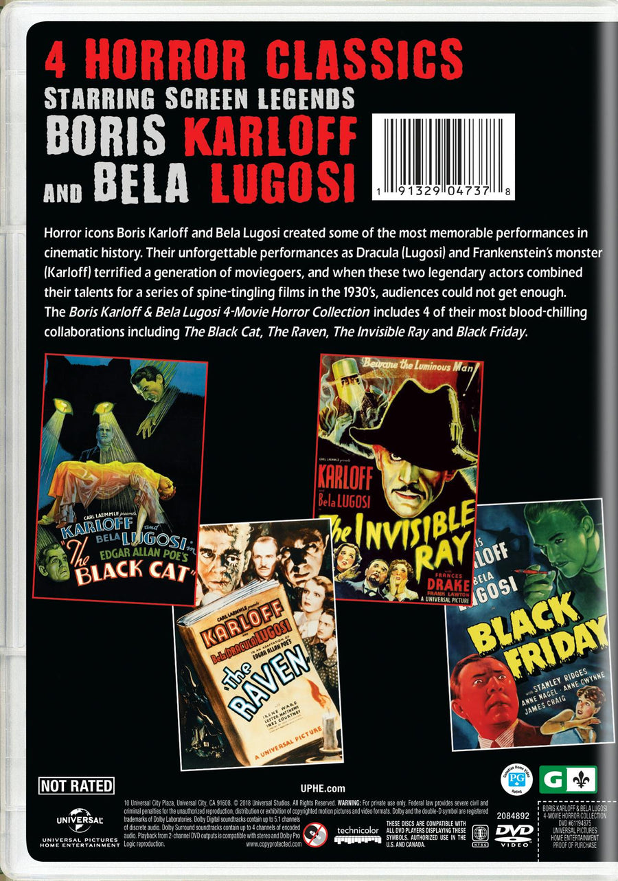 Boris Karloff and Bela Lugosi Horror Classics Collection (DVD Set) [DVD]