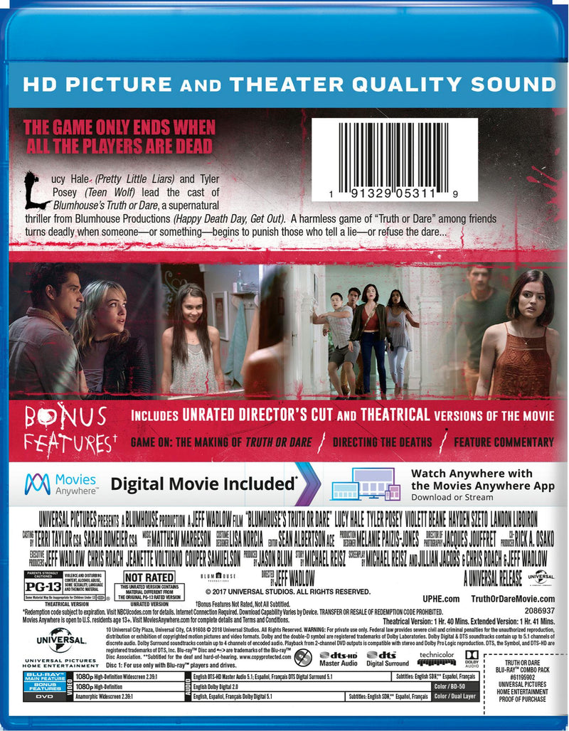 Truth Or Dare (Unrated Director's Cut) [Blu-ray]