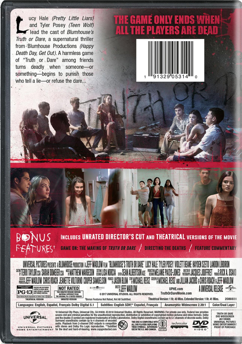 Truth Or Dare (Unrated Director's Cut) [DVD]