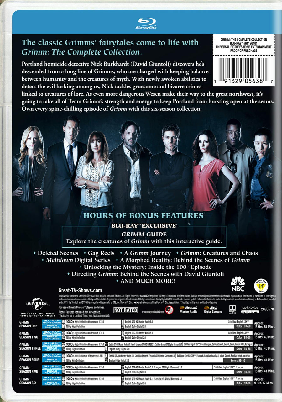 Grimm: The Complete Series [Blu-ray]
