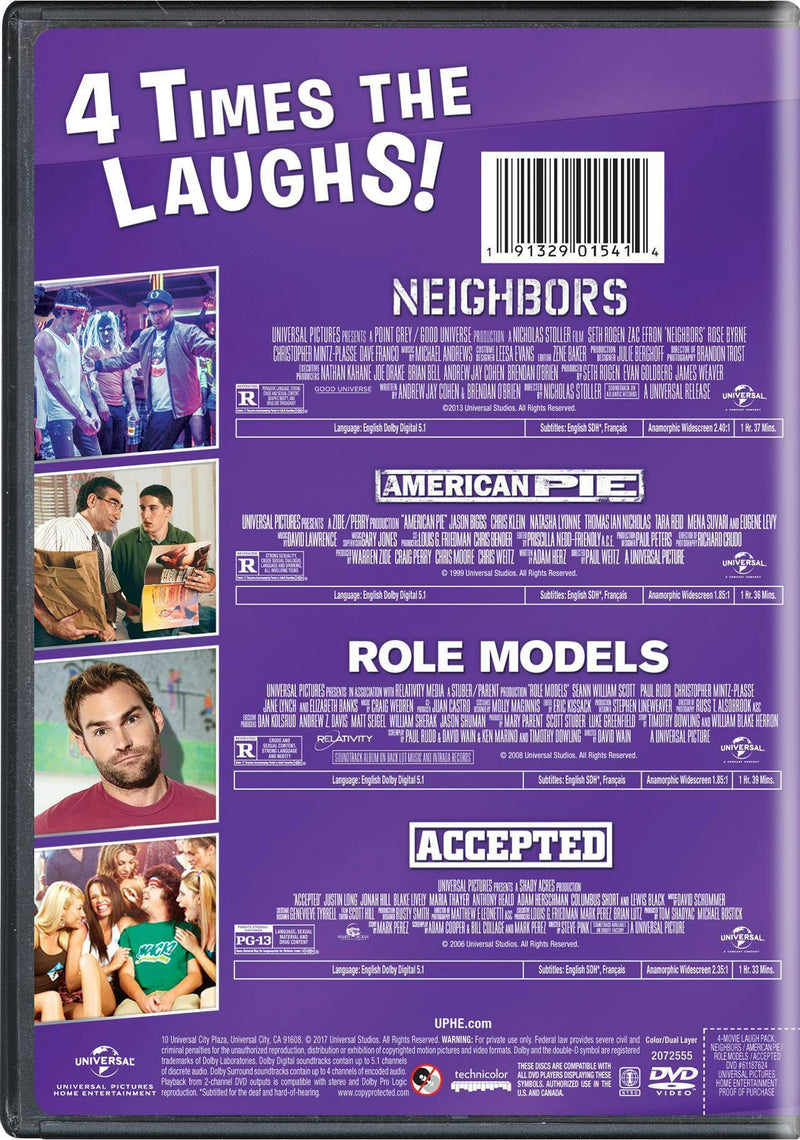Neighbors/American Pie/Role Models/Accepted [DVD]