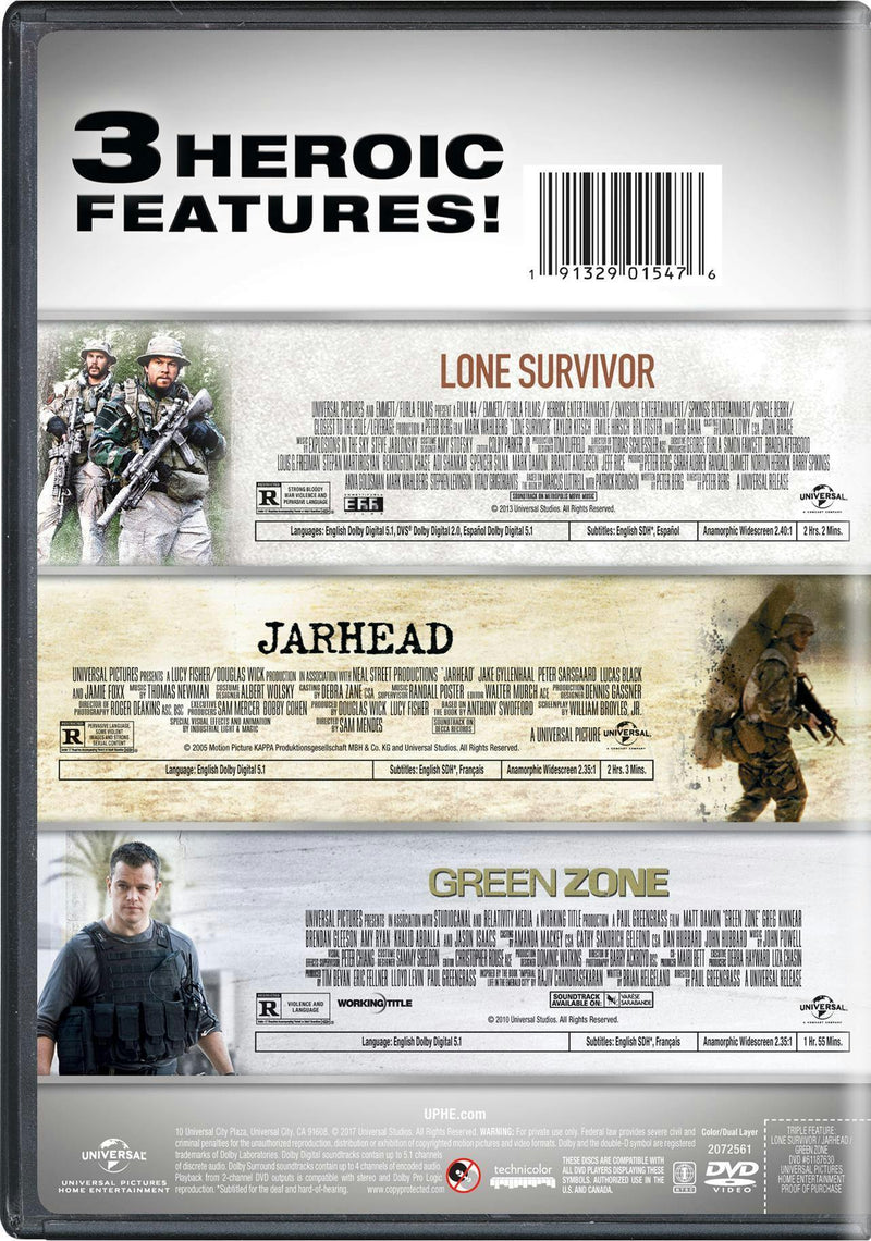 Lone Survivor/Jarhead/Green Zone [DVD]