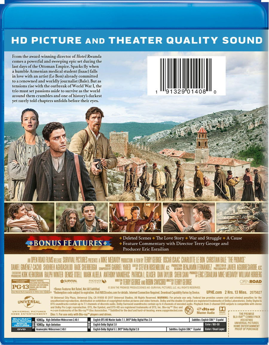 The Promise (2017) (DVD + Digital) [Blu-ray]