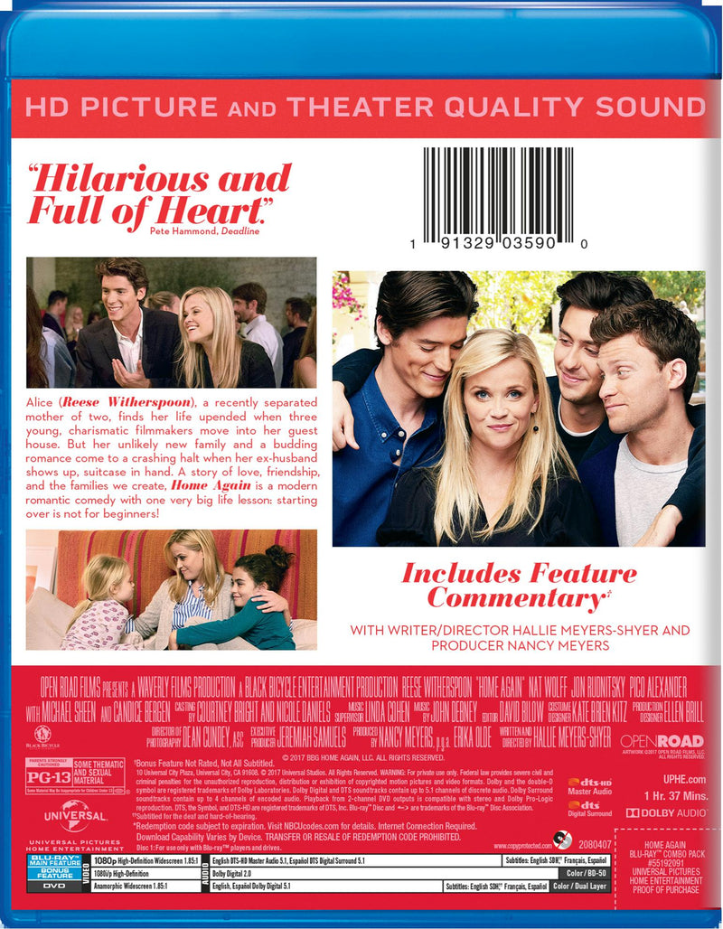 Home Again (DVD + Digital) [Blu-ray]