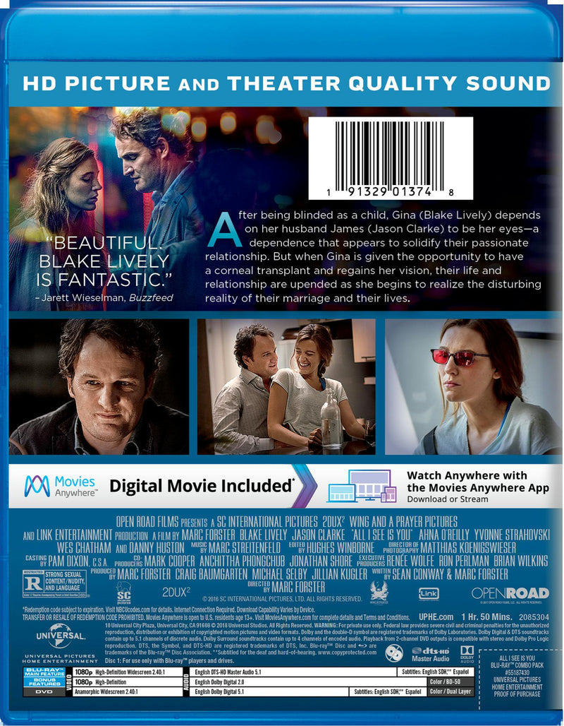 All I See Is You (DVD + Digital) [Blu-ray]