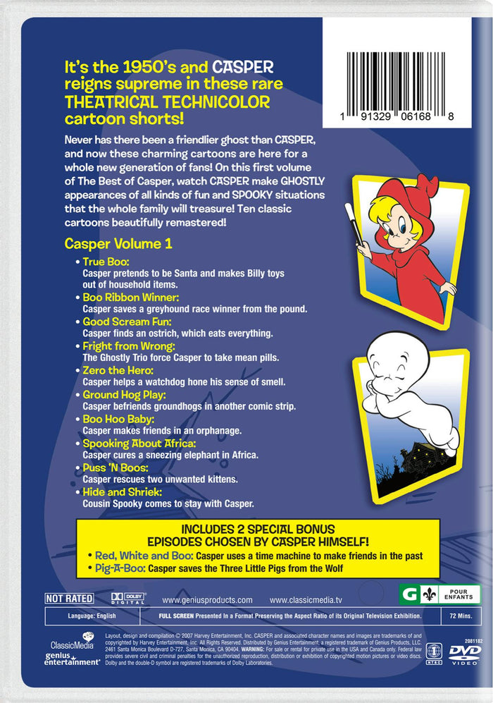 Casper the Friendly Ghost: Best of Casper - Volume 1 [DVD]