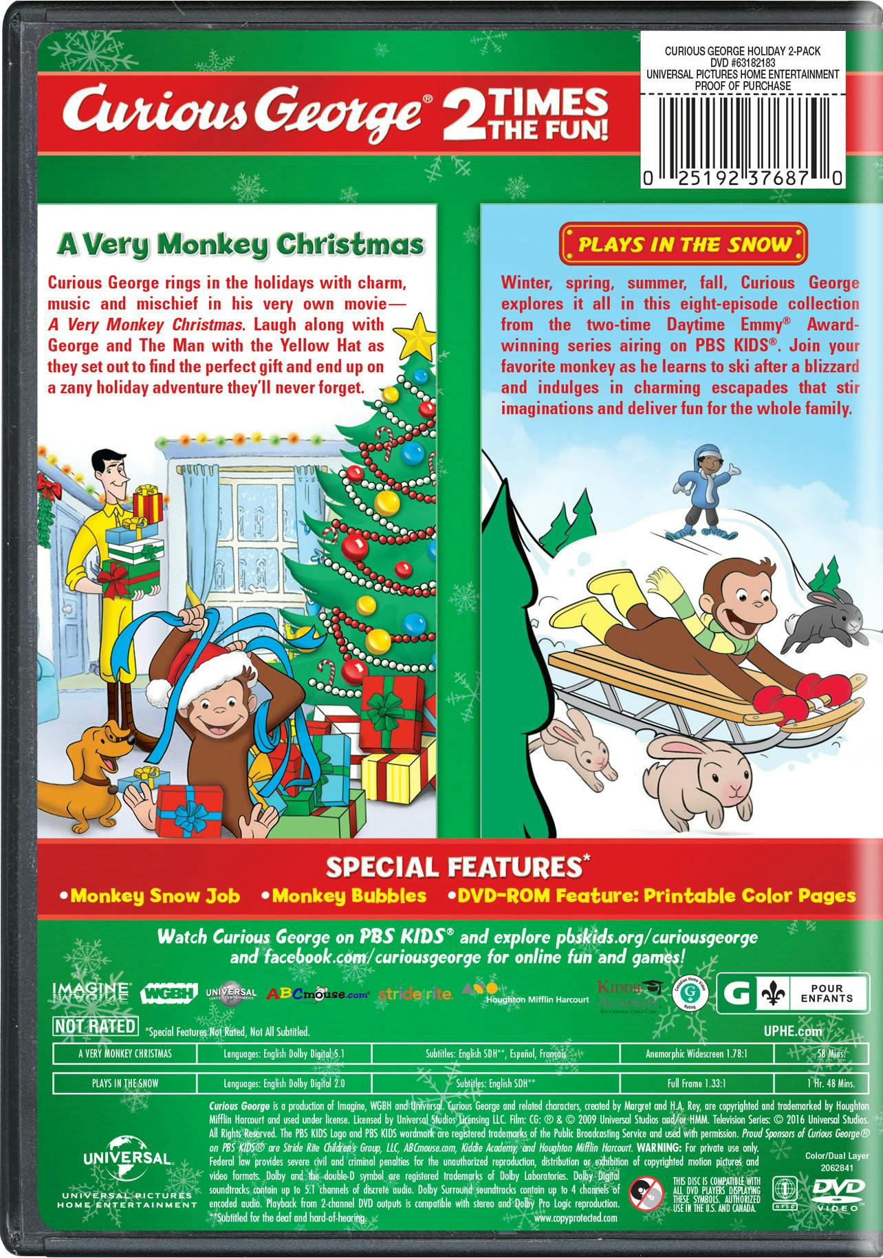 その他 Christmas Comeback [NTSC/0] [DVD] Curious George: A Very Monkey Christmas/Plays in the Snow