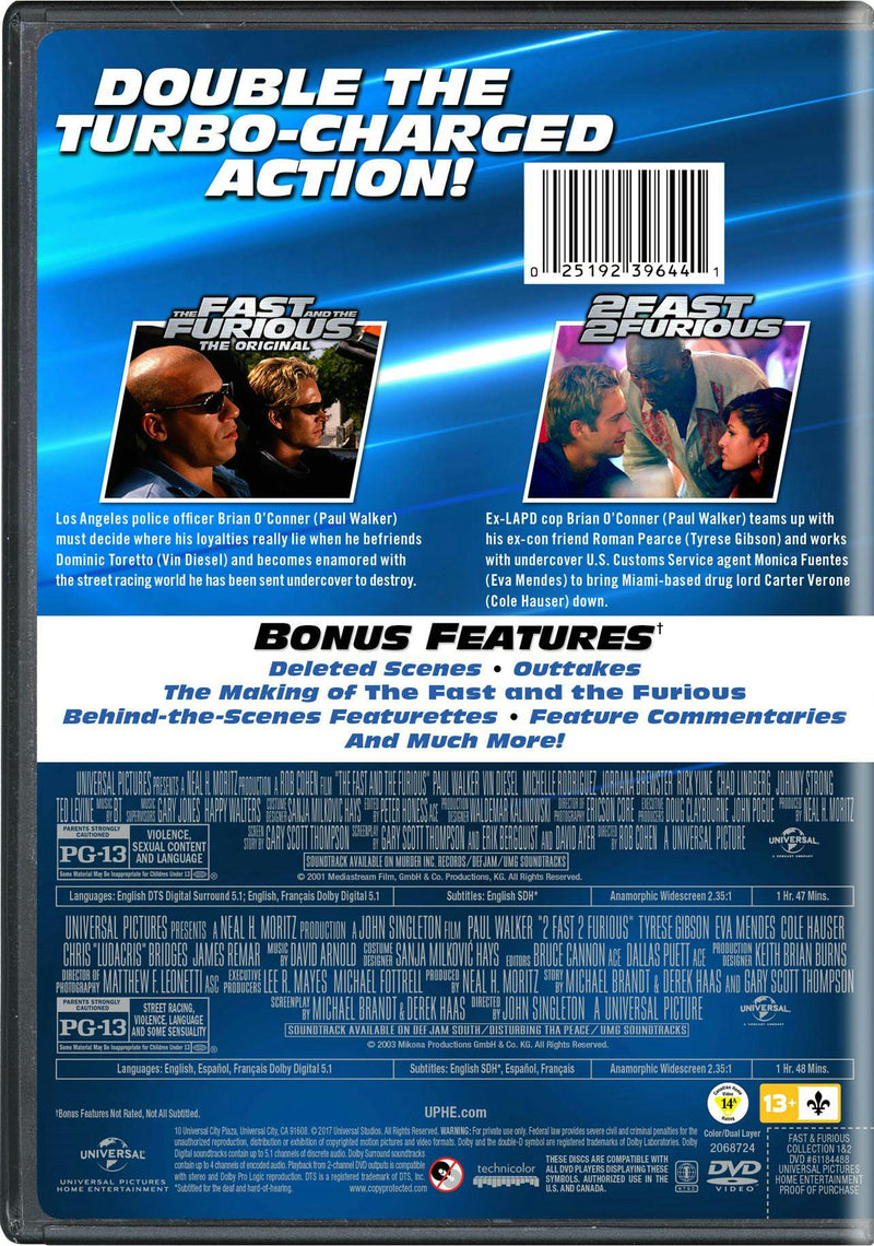 Fast & Furious Collection: 1 & 2 [DVD]