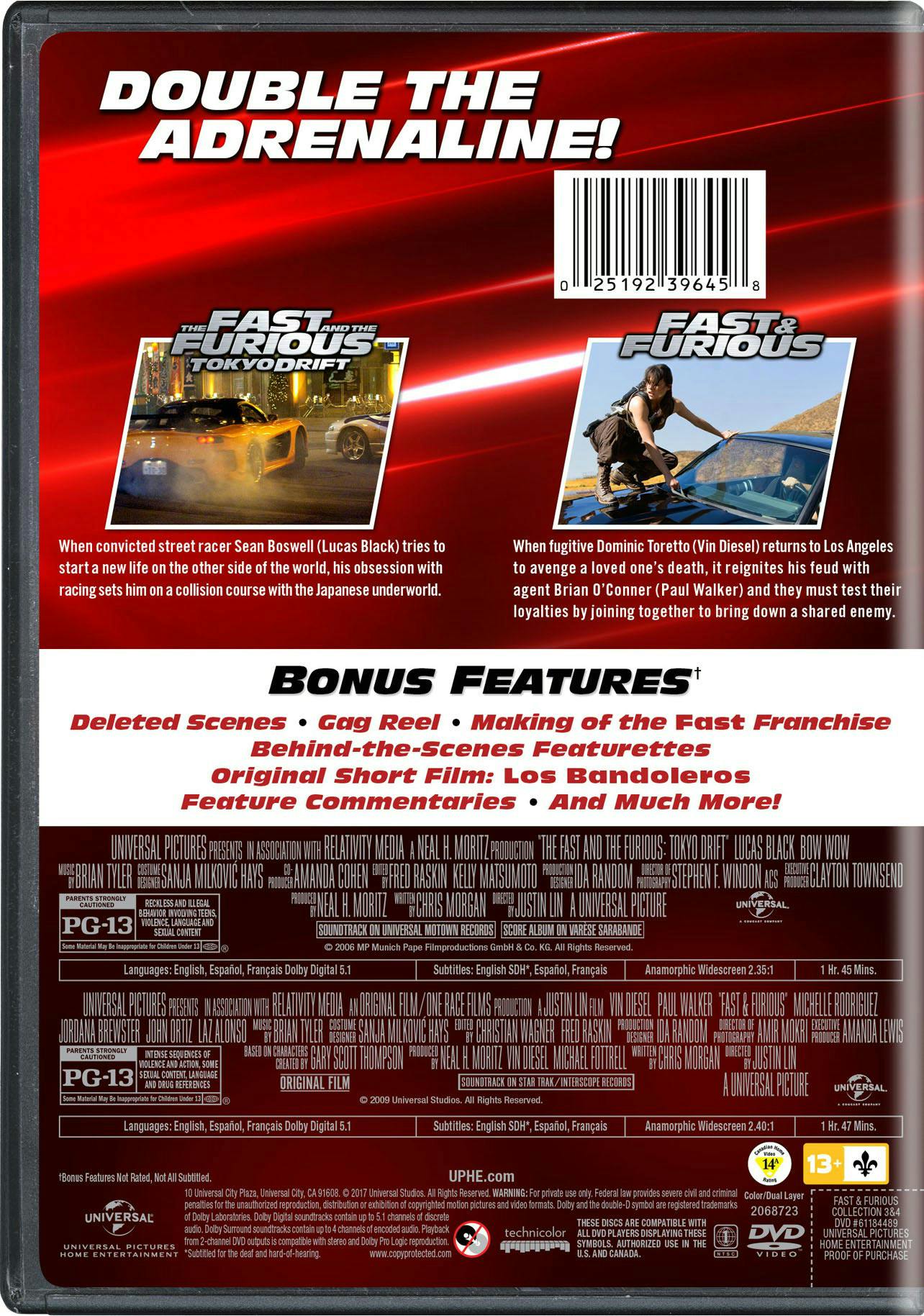 Fast & Furious Collection: 3 & 4 [DVD] – GRUV Entertainment