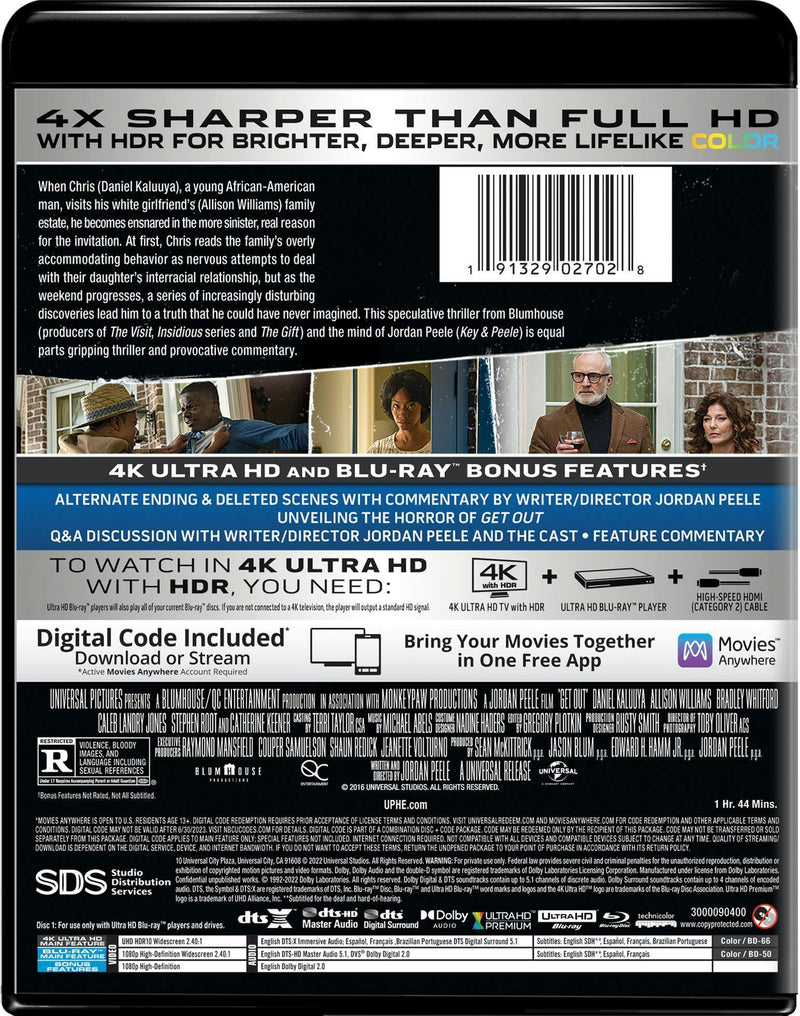 Get Out (4K Ultra HD) [UHD]