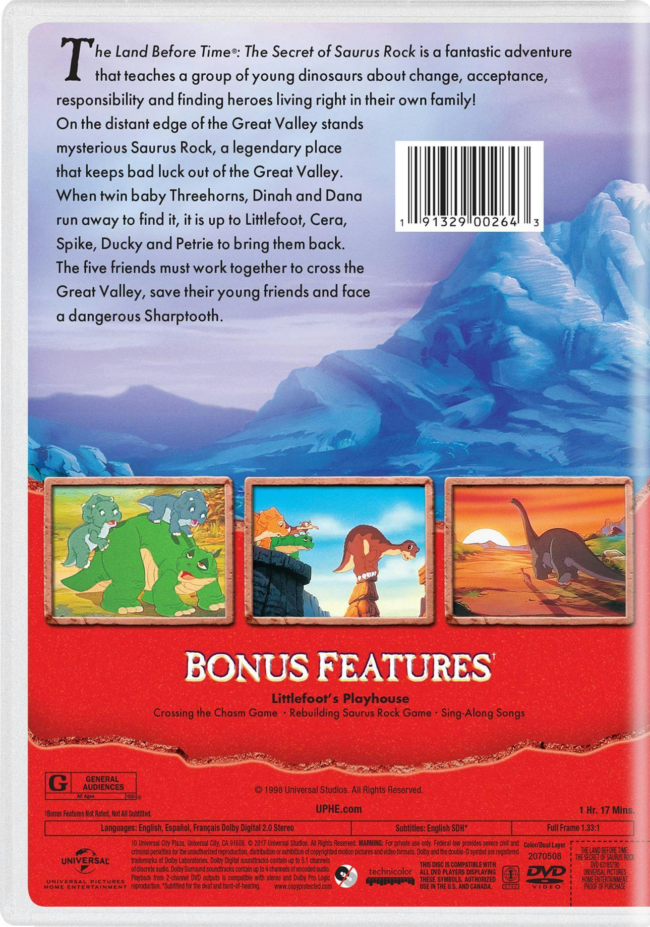 The Land Before Time 6 - The Secret of Saurus Rock [DVD] – GRUV