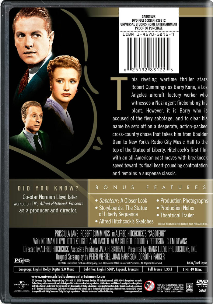 Saboteur [DVD]