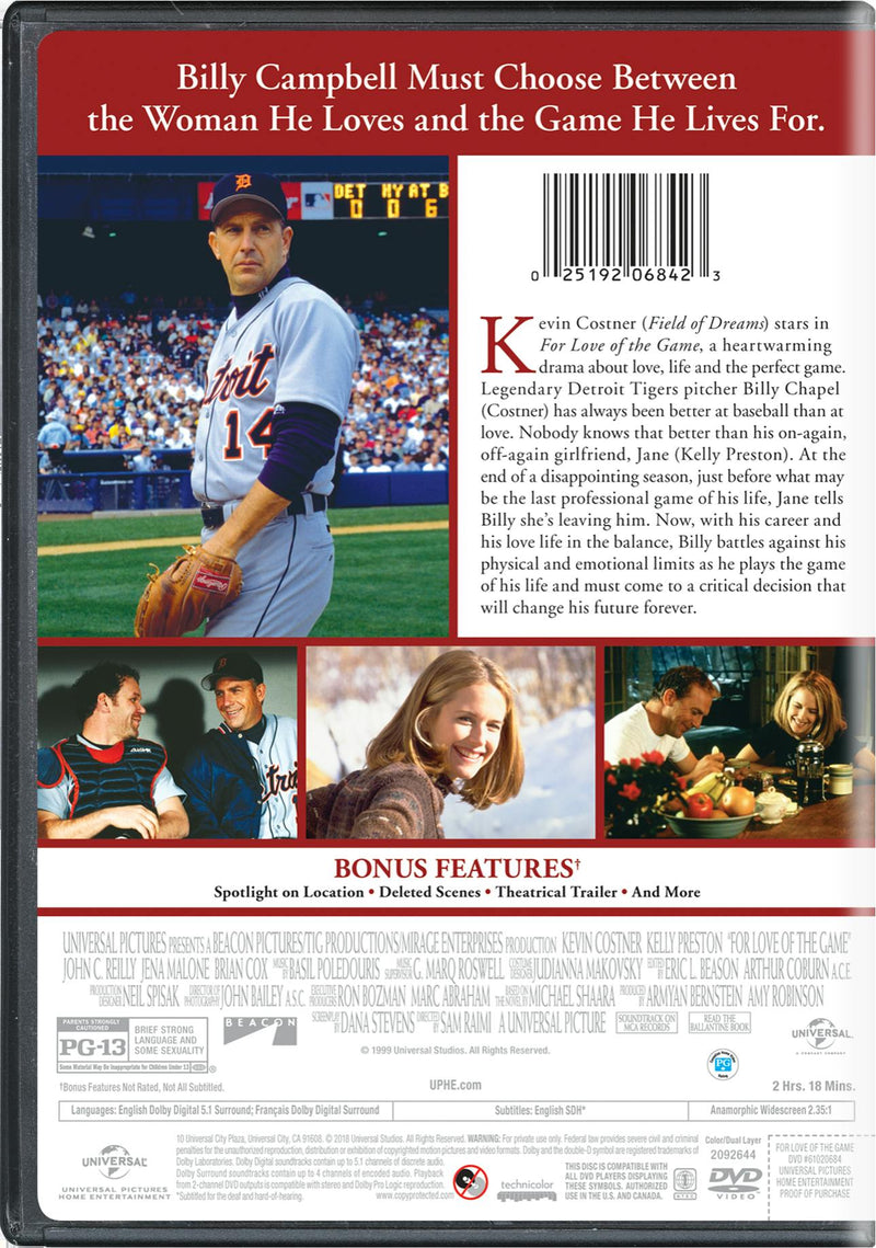 For Love of the Game (DVD Universal All-Stars) [DVD]