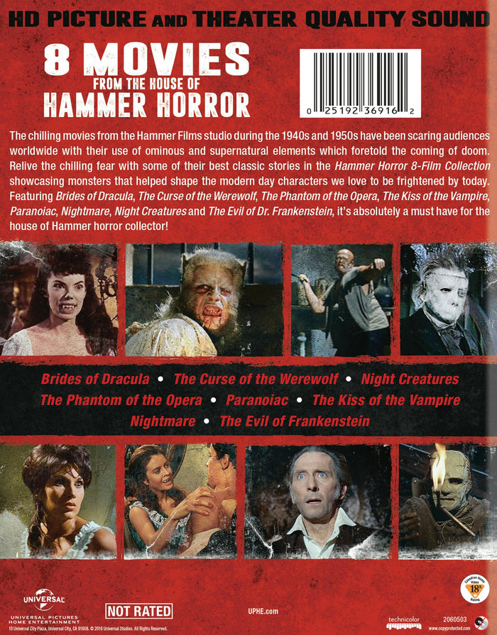 Hammer Horror 8-Film Collection (Box Set) [Blu-ray]