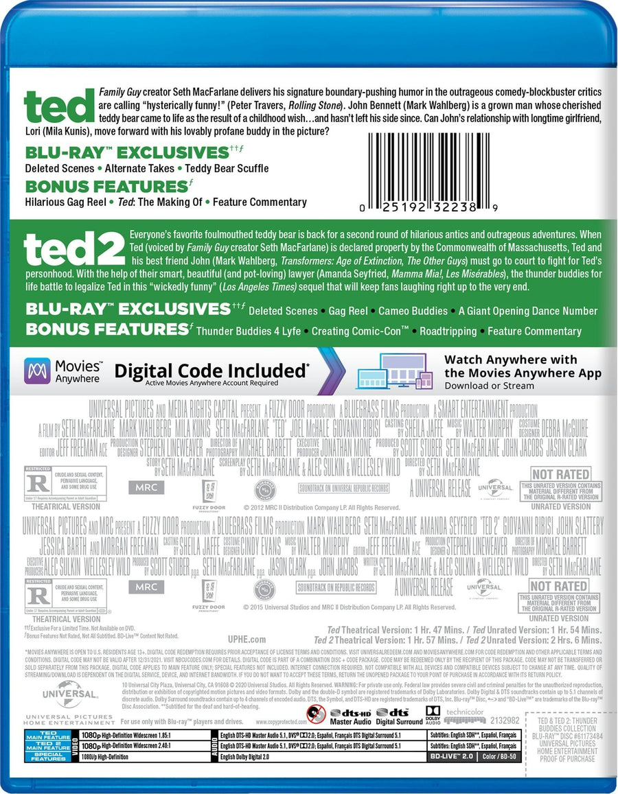 Ted/Ted 2 (Blu-ray + Digital HD) [Blu-ray]