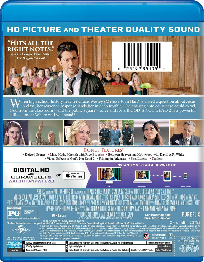 God's Not Dead 2 (DVD + Digital) [Blu-ray]