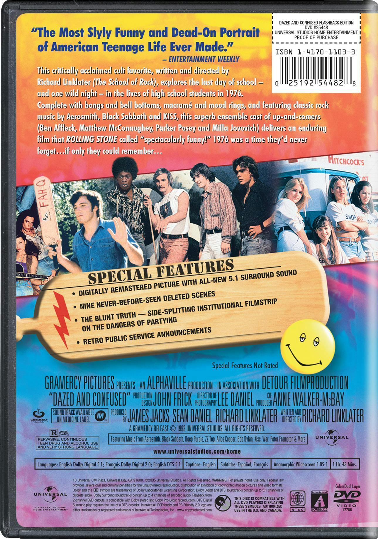 Dazed and Confused (DVD Widescreen Special Edition) [DVD] – GRUV
