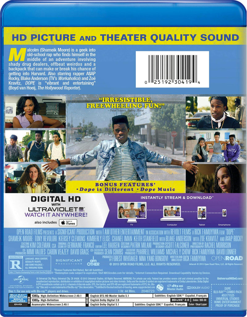 Dope (DVD + Digital + Ultraviolet) [Blu-ray]