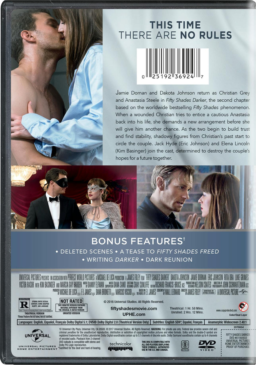 Fifty Shades Darker (Unrated Edition) [DVD]