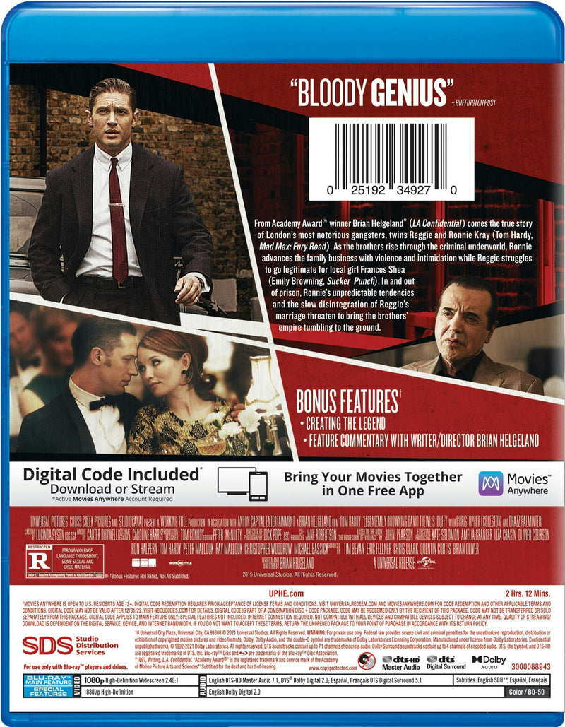 Legend (Blu-ray + Digital HD) [Blu-ray]