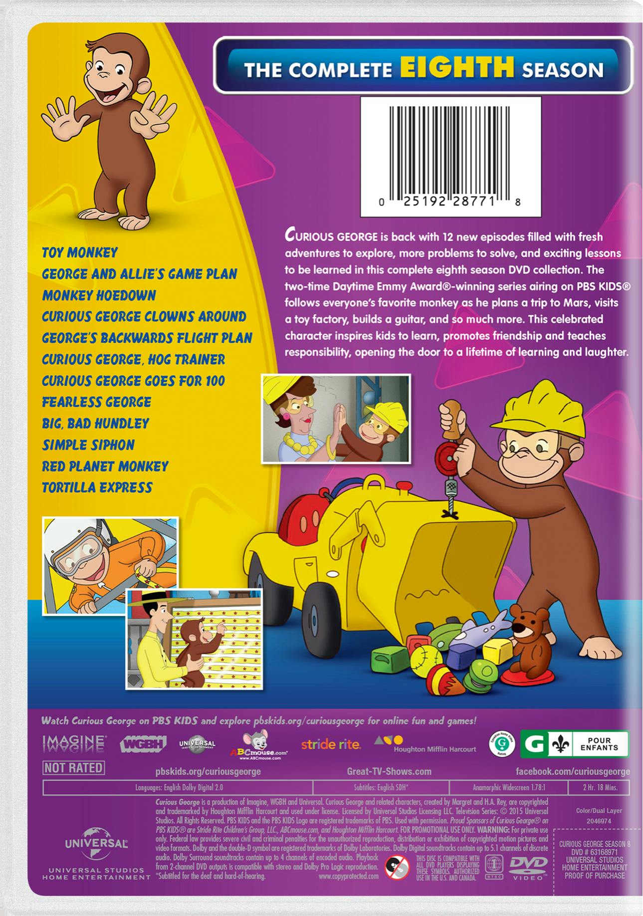 Curious George: Season 8 [DVD] – GRUV Entertainment