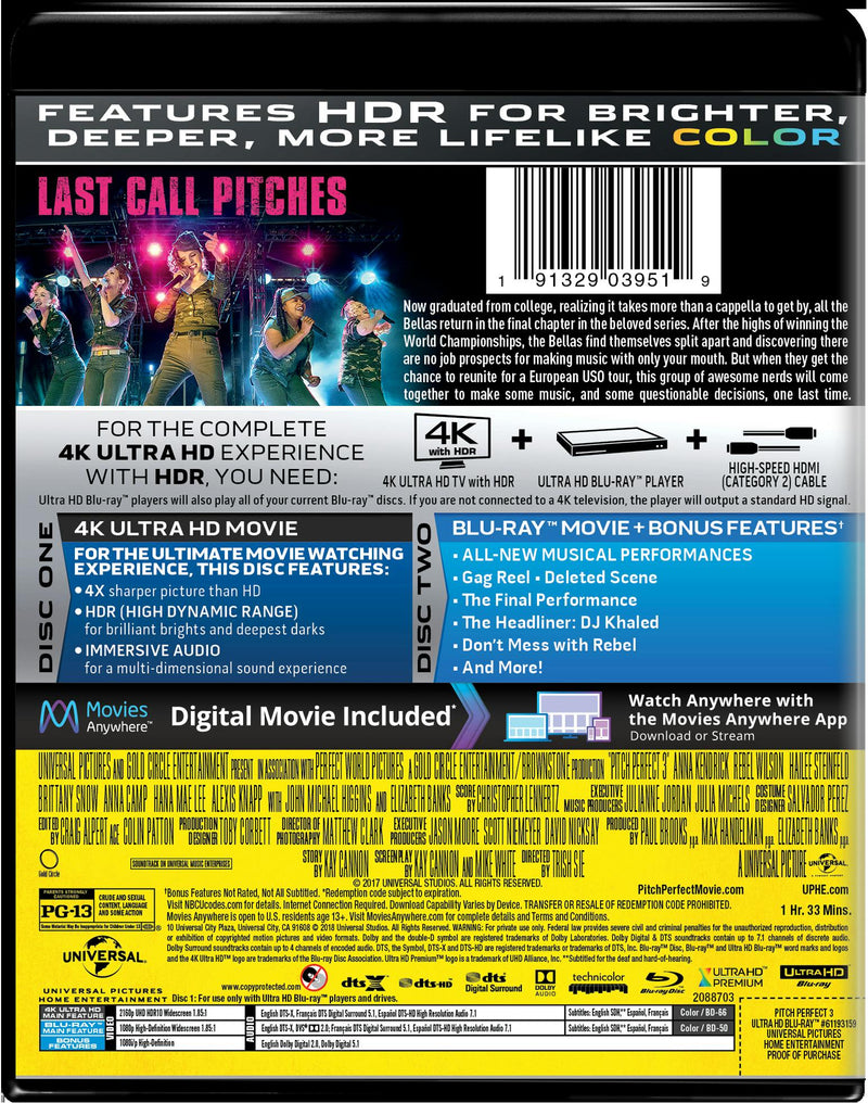 Pitch Perfect 3 (4K Ultra HD) [UHD]