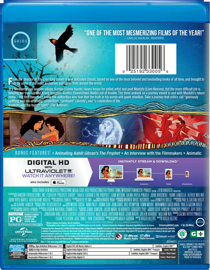 Kahlil Gibran's The Prophet (DVD + Digital) [Blu-ray]