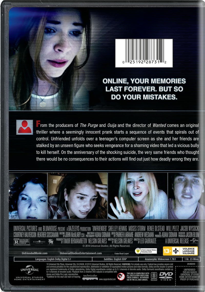 Unfriended [DVD]