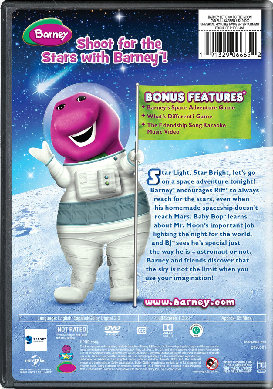 Barney: Let's Go to the Moon [DVD]
